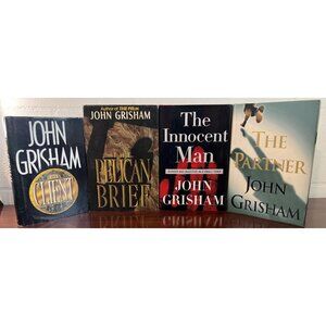 John Grisham Lot 4 (Client, Pelican Brief, Innocent, Partner) Hardcover Books